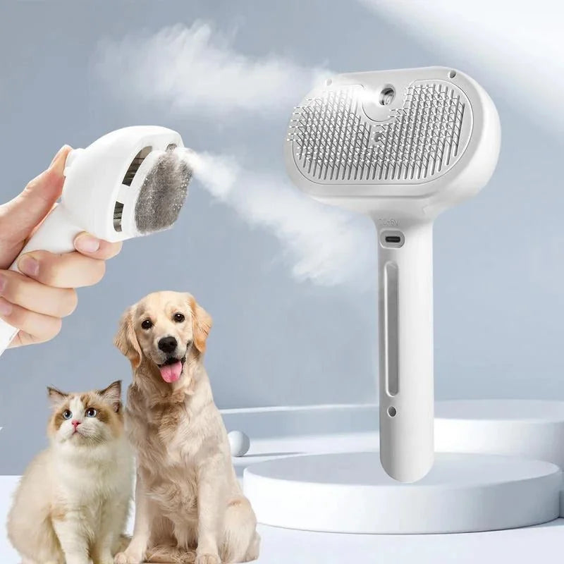 Steam Vaporizing Grooming Brush for Pets
