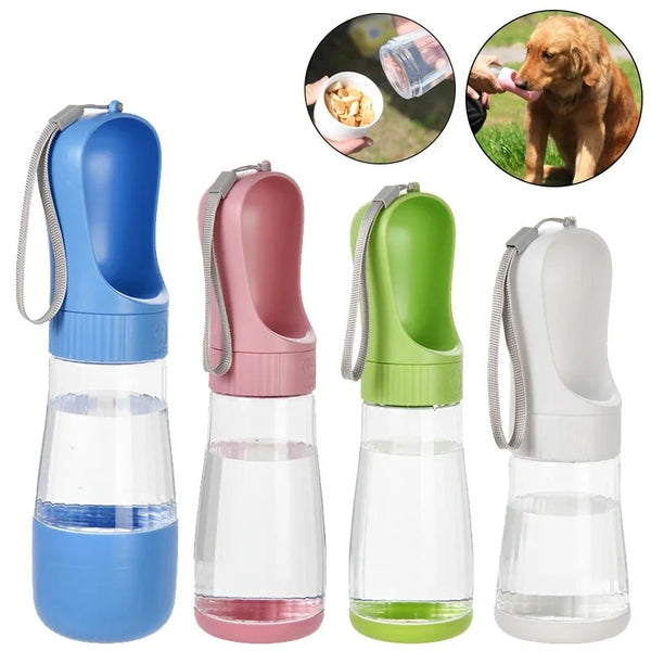 2-in-1 Travel Water Bottle & Portable Feeder