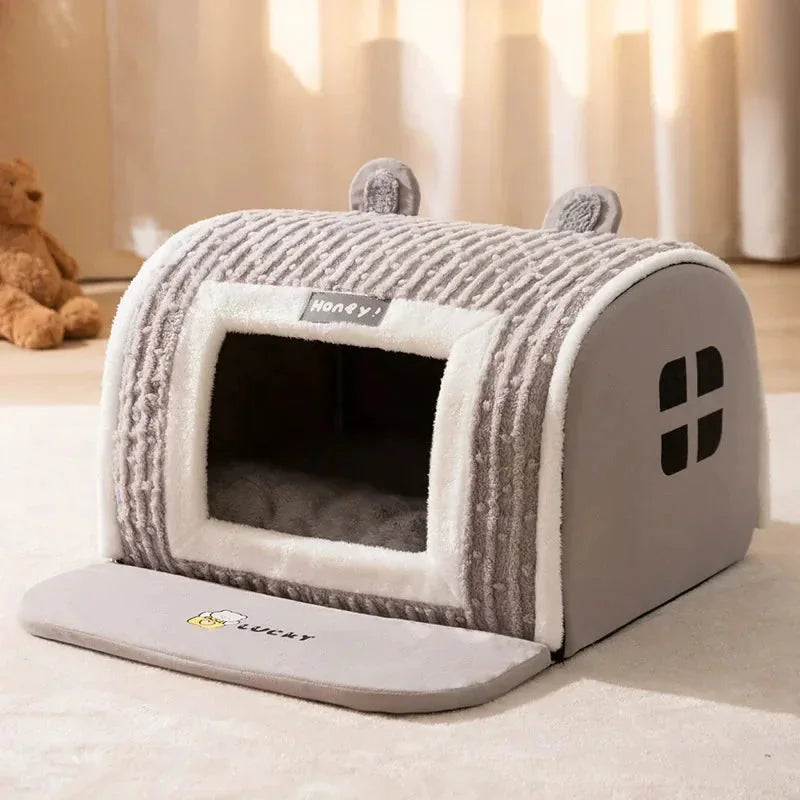 Foldable Bear Cave Cozy Pet Bed