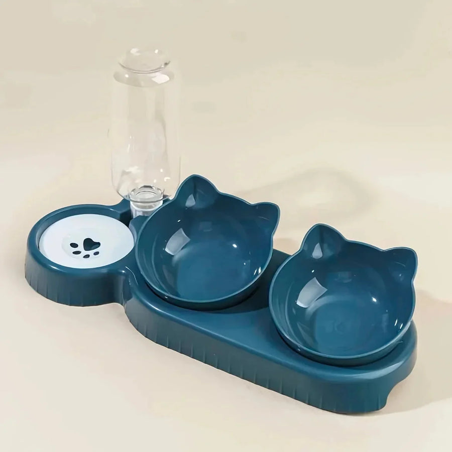3-in-1 Gravity Water Bowl with Feeder